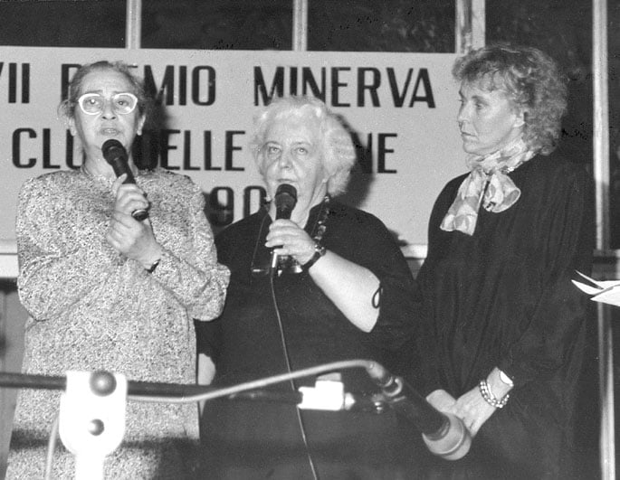 Elena Bonner (a sinistra), Irina Alberti (al centro) e Margherita Boniver (a destra).<br>
Per gentile concessione dell'Archivio privato di Tatiana Yankelevich Bonner.